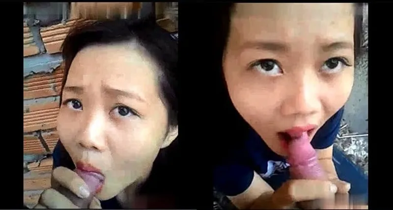 Tình nhân liếm cặc ở vườn sau nhà